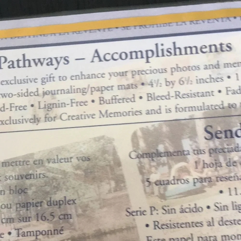 Pathways Sentiments Page Kit by Creative Memories green tan stickers paper mats